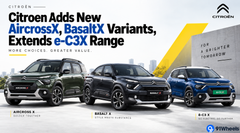 Citroen Adds New AircrossX, BasaltX Variants, Extends e-C3X Range